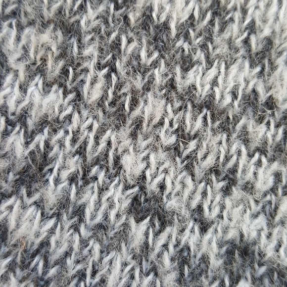 Express Cowl Neck Angular Gray Knit Sweater M/L - Picture 6 of 8